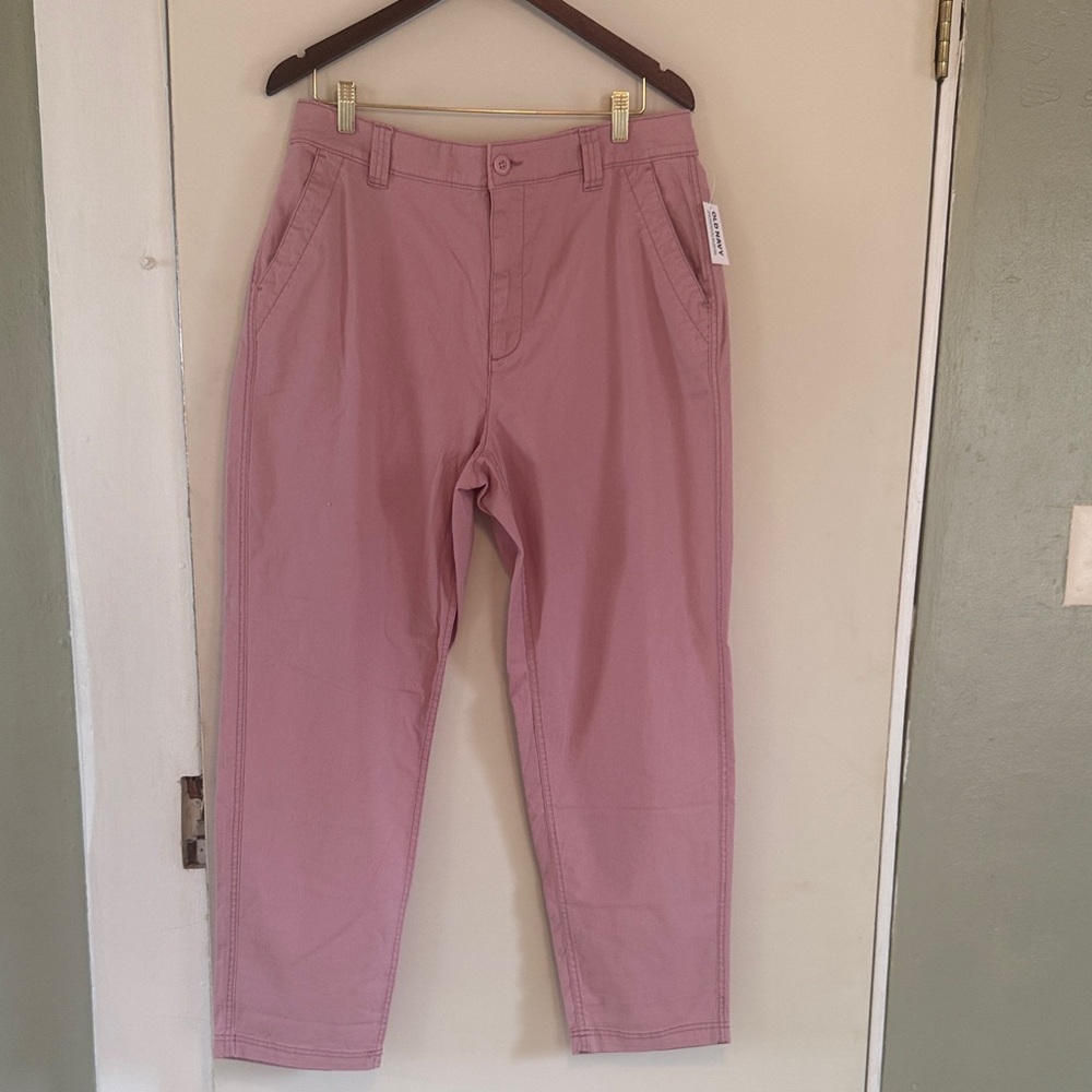 Old Navy NWT Women’s Pink/Maeve OG Chino Pants Sz L Tall